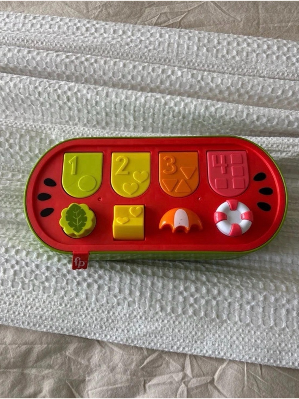 Fisher-Price Red, Green, Yellow and Orange Number & Shape Learning Panel